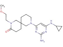 8-[2-amino-6-(cyclopropylamino)-4-pyrimidinyl]-2-(2-methoxyethyl)-2,8-diazaspiro[5.5]undecan-3-one