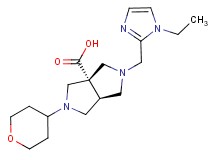 (3aS*,6aS*)-2-[(1-ethyl-1H-imidazol-2-yl)methyl]-5-(tetrahydro-2H-pyran-4-yl)hexahydropyrrolo[3,4-c]pyrrole-3a(1H)-carboxylic acid