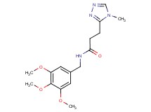 3-(4-methyl-4H-1,2,4-triazol-3-yl)-N-(3,4,5-trimethoxybenzyl)propanamide