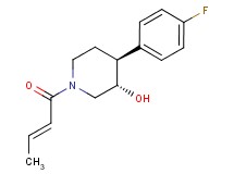 trans-1-[(2E)-but-2-enoyl]-4-(4-fluorophenyl)piperidin-3-ol