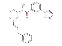 N-methyl-N-[1-(3-phenylpropyl)-3-piperidinyl]-3-(1H-pyrazol-1-yl)benzamide