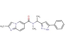 N,2-dimethyl-N-[1-(5-phenyl-1H-pyrazol-3-yl)ethyl]imidazo[1,2-a]pyridine-6-carboxamide