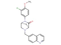 (1S*,4S*)-2-(3-chloro-4-methoxyphenyl)-5-(6-quinolinylmethyl)-2,5-diazabicyclo[2.2.1]heptan-3-one