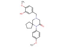 9-(3-hydroxy-4-methoxybenzyl)-6-(4-methoxyphenyl)-6,9-diazaspiro[4.5]decan-7-one