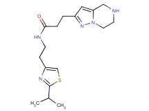 N-[2-(2-isopropyl-1,3-thiazol-4-yl)ethyl]-3-(4,5,6,7-tetrahydropyrazolo[1,5-a]pyrazin-2-yl)propanamide hydrochloride