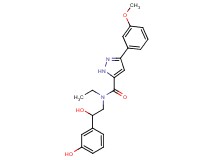 N-ethyl-N-[2-hydroxy-2-(3-hydroxyphenyl)ethyl]-3-(3-methoxyphenyl)-1H-pyrazole-5-carboxamide