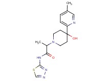 2-[4-hydroxy-4-(5-methylpyridin-2-yl)piperidin-1-yl]-N-1,3,4-thiadiazol-2-ylpropanamide