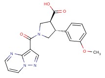 (3S*,4R*)-4-(3-methoxyphenyl)-1-(pyrazolo[1,5-a]pyrimidin-3-ylcarbonyl)pyrrolidine-3-carboxylic acid