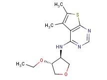 N-[(3S*,4R*)-4-ethoxytetrahydrofuran-3-yl]-5,6-dimethylthieno[2,3-d]pyrimidin-4-amine