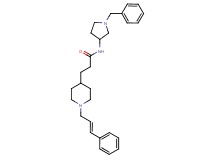 N-(1-benzyl-3-pyrrolidinyl)-3-{1-[(2E)-3-phenyl-2-propen-1-yl]-4-piperidinyl}propanamide