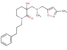 3-hydroxy-3-({methyl[(3-methylisoxazol-5-yl)methyl]amino}methyl)-1-(3-phenylpropyl)piperidin-2-one