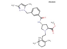 methyl (4R)-4-({3-[(3,5-dimethyl-1H-pyrazol-1-yl)methyl]benzoyl}amino)-1-[2-(2,6,6-trimethyl-1-cyclohexen-1-yl)ethyl]-L-prolinate