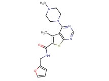 N-(2-furylmethyl)-5-methyl-4-(4-methyl-1-piperazinyl)thieno[2,3-d]pyrimidine-6-carboxamide