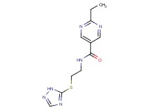 2-ethyl-N-[2-(1H-1,2,4-triazol-5-ylthio)ethyl]-5-pyrimidinecarboxamide