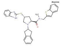 (4R)-4-(1H-benzimidazol-2-ylthio)-N-(1-benzothien-2-ylmethyl)-1-(2,3-dihydro-1H-inden-2-yl)-N-methyl-L-prolinamide