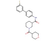 N-(3'-fluoro-4-biphenylyl)-1-(tetrahydro-2H-pyran-4-ylcarbonyl)-3-piperidinecarboxamide