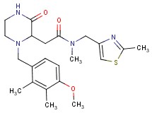 2-[1-(4-methoxy-2,3-dimethylbenzyl)-3-oxo-2-piperazinyl]-N-methyl-N-[(2-methyl-1,3-thiazol-4-yl)methyl]acetamide