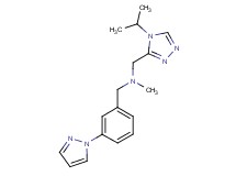 1-(4-isopropyl-4H-1,2,4-triazol-3-yl)-N-methyl-N-[3-(1H-pyrazol-1-yl)benzyl]methanamine