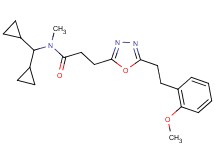 N-(dicyclopropylmethyl)-3-{5-[2-(2-methoxyphenyl)ethyl]-1,3,4-oxadiazol-2-yl}-N-methylpropanamide