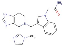 2-(3-{[4-(1-methyl-1H-imidazol-2-yl)-1,4,6,7-tetrahydro-5H-imidazo[4,5-c]pyridin-5-yl]methyl}-1H-indol-1-yl)acetamide