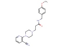 3-[4-(3-cyanopyridin-2-yl)piperazin-1-yl]-N-(4-methoxybenzyl)propanamide