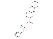 N-{[1-(1H-imidazol-1-ylmethyl)cyclopropyl]methyl}-2-(5,6,7,8-tetrahydronaphthalen-2-yloxy)butanamide