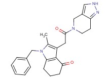1-benzyl-2-methyl-3-[2-oxo-2-(2,4,6,7-tetrahydro-5H-pyrazolo[4,3-c]pyridin-5-yl)ethyl]-1,5,6,7-tetrahydro-4H-indol-4-one