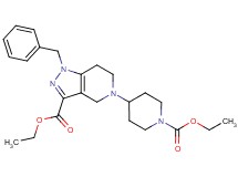 ethyl 1-benzyl-5-[1-(ethoxycarbonyl)-4-piperidinyl]-4,5,6,7-tetrahydro-1H-pyrazolo[4,3-c]pyridine-3-carboxylate