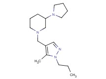 1-[(5-methyl-1-propyl-1H-pyrazol-4-yl)methyl]-3-(1-pyrrolidinyl)piperidine