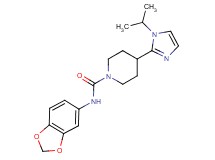 N-1,3-benzodioxol-5-yl-4-(1-isopropyl-1H-imidazol-2-yl)-1-piperidinecarboxamide