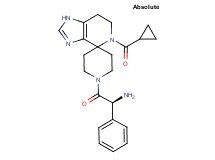 {(1S)-2-[5-(cyclopropylcarbonyl)-1,5,6,7-tetrahydro-1'H-spiro[imidazo[4,5-c]pyridine-4,4'-piperidin]-1'-yl]-2-oxo-1-phenylethyl}amine dihydrochloride