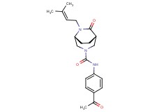(1S*,5R*)-N-(4-acetylphenyl)-6-(3-methyl-2-buten-1-yl)-7-oxo-3,6-diazabicyclo[3.2.2]nonane-3-carboxamide