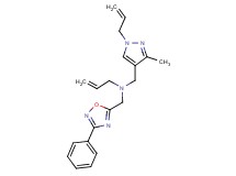 N-[(1-allyl-3-methyl-1H-pyrazol-4-yl)methyl]-N-[(3-phenyl-1,2,4-oxadiazol-5-yl)methyl]prop-2-en-1-amine