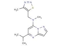 5-isopropyl-N-methyl-N-[(4-methyl-1,2,3-thiadiazol-5-yl)methyl]pyrazolo[1,5-a]pyrimidin-7-amine