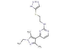 4-(1-ethyl-3,5-dimethyl-1H-pyrazol-4-yl)-N-[2-(1H-1,2,3-triazol-5-ylthio)ethyl]-2-pyrimidinamine