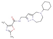 N-[(5-cyclohexyl-5,6,7,8-tetrahydro-4H-pyrazolo[1,5-a][1,4]diazepin-2-yl)methyl]-2,4-dimethyl-1,3-oxazole-5-carboxamide