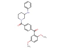 {4-[(3-anilino-1-piperidinyl)carbonyl]phenyl}(2,5-dimethoxyphenyl)methanone