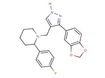 1-{[3-(1,3-benzodioxol-5-yl)-1H-pyrazol-4-yl]methyl}-2-(4-fluorophenyl)piperidine