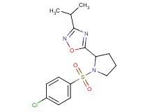 5-{1-[(4-chlorophenyl)sulfonyl]-2-pyrrolidinyl}-3-isopropyl-1,2,4-oxadiazole