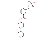 3-(3-hydroxy-3-methylbutyl)-N-[1-(tetrahydro-2H-pyran-4-yl)-4-piperidinyl]benzamide