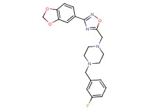 1-{[3-(1,3-benzodioxol-5-yl)-1,2,4-oxadiazol-5-yl]methyl}-4-(3-fluorobenzyl)piperazine