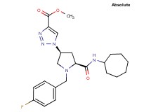 methyl 1-[(3S,5S)-5-[(cycloheptylamino)carbonyl]-1-(4-fluorobenzyl)-3-pyrrolidinyl]-1H-1,2,3-triazole-4-carboxylate