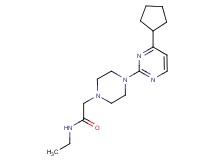 2-[4-(4-cyclopentylpyrimidin-2-yl)piperazin-1-yl]-N-ethylacetamide