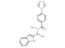 N-[1-(1H-indol-2-yl)ethyl]-N-methyl-4-(4H-1,2,4-triazol-4-yl)benzamide