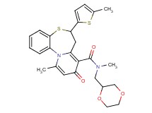 N-(1,4-dioxan-2-ylmethyl)-N,11-dimethyl-6-(5-methyl-2-thienyl)-9-oxo-7,9-dihydro-6H-pyrido[2,1-d][1,5]benzothiazepine-8-carboxamide