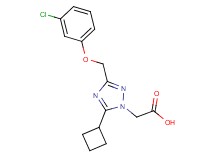 {3-[(3-chlorophenoxy)methyl]-5-cyclobutyl-1H-1,2,4-triazol-1-yl}acetic acid