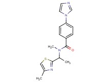 4-(1H-imidazol-1-yl)-N-methyl-N-[1-(4-methyl-1,3-thiazol-2-yl)ethyl]benzamide