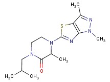 4-(1,3-dimethyl-1H-pyrazolo[3,4-d][1,3]thiazol-5-yl)-1-isobutyl-3-methylpiperazin-2-one