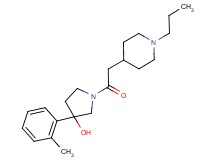 3-(2-methylphenyl)-1-[(1-propylpiperidin-4-yl)acetyl]pyrrolidin-3-ol