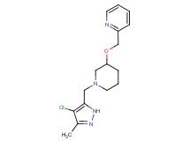 2-[({1-[(4-chloro-3-methyl-1H-pyrazol-5-yl)methyl]piperidin-3-yl}oxy)methyl]pyridine
